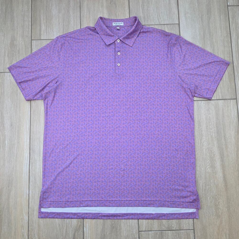 Peter Millar Citrus Smash Polo Mens XL Purple Summer Comfort Golf Performance